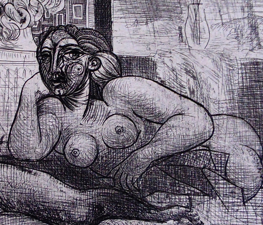 Four Nude Women and a Sculpted Head, from: Suite Vollard - Modern Portraits  - Post-Modern Print by Pablo Picasso