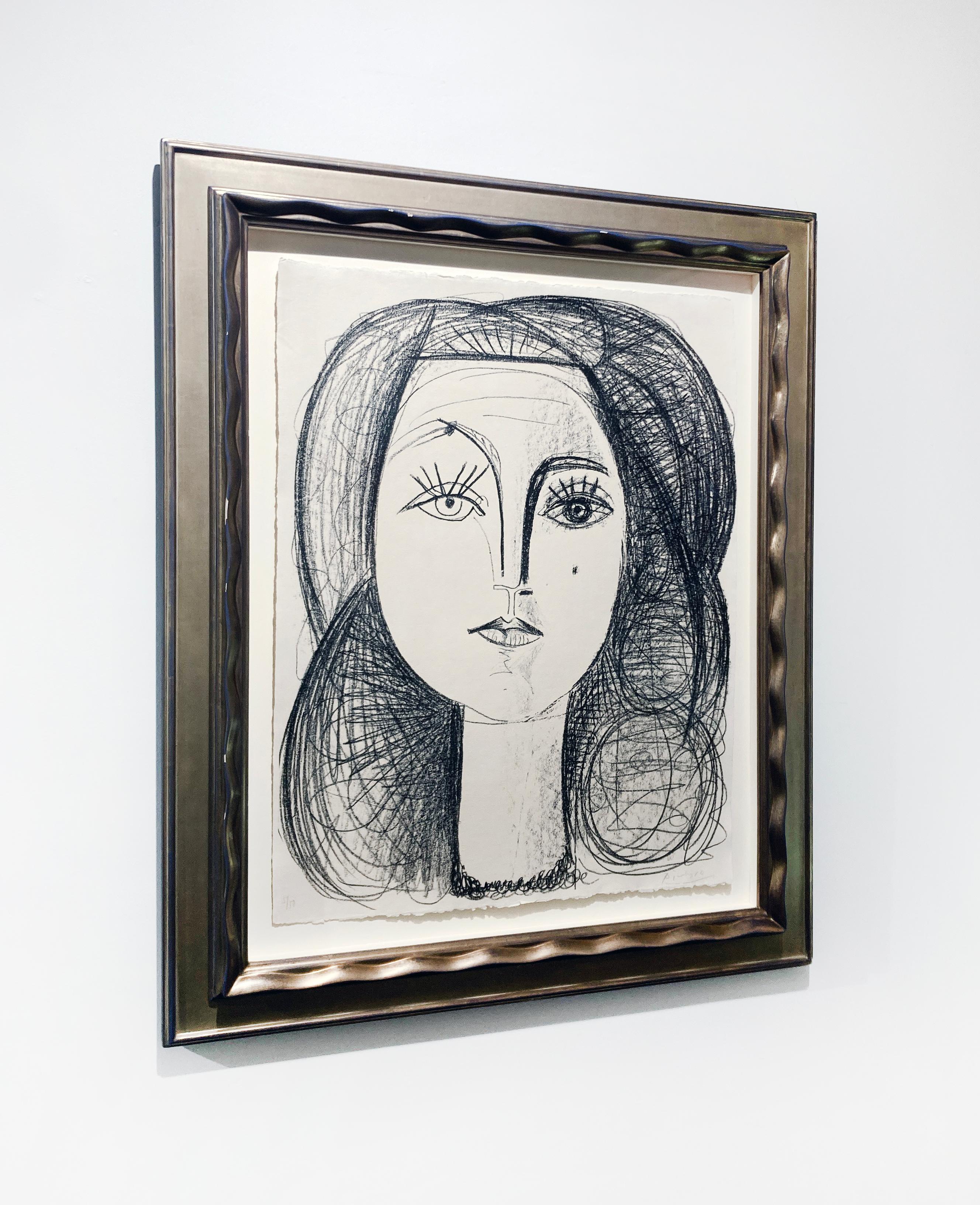 Francoise (B. 401, M. 45) - Gray Portrait Print by Pablo Picasso