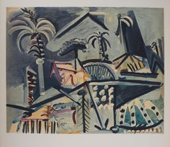 Côte d'Azur : Paysage à Mougins - Lithographie (Mourlot) - Ref. Rodrigo #25