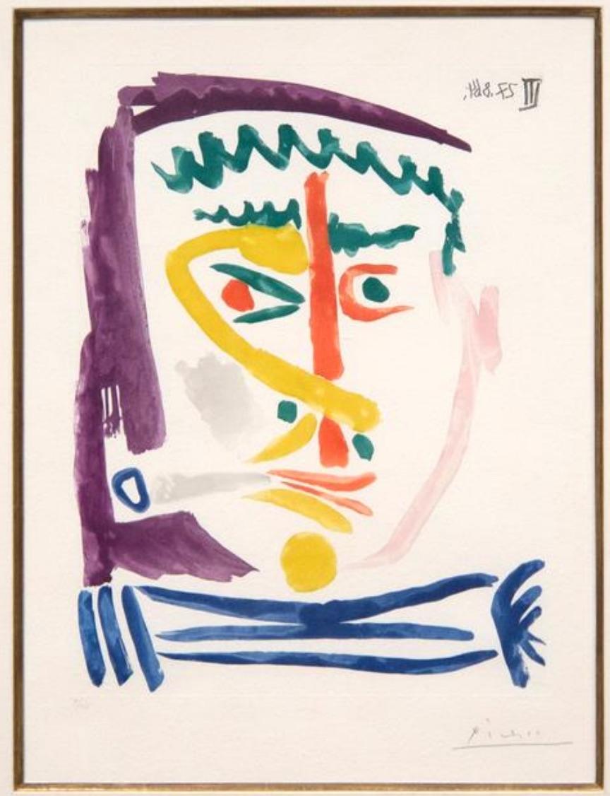 Pablo Picasso Figurative Print - Fumer III