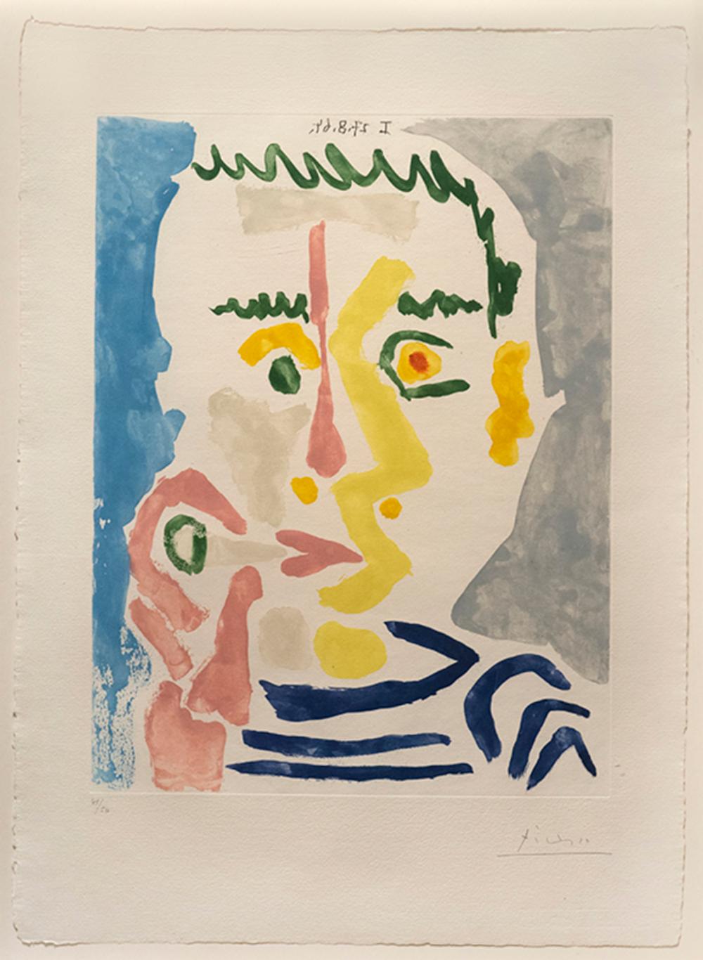 Pablo Picasso Figurative Print - Fumeur à la Cigarette Blanche