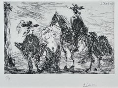 Caballero, mujer vergonzosa y reitre
