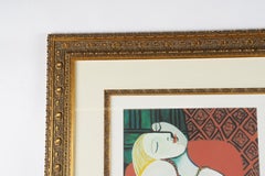 Giltwood Framed "Le reve " Lithograph After Picasso