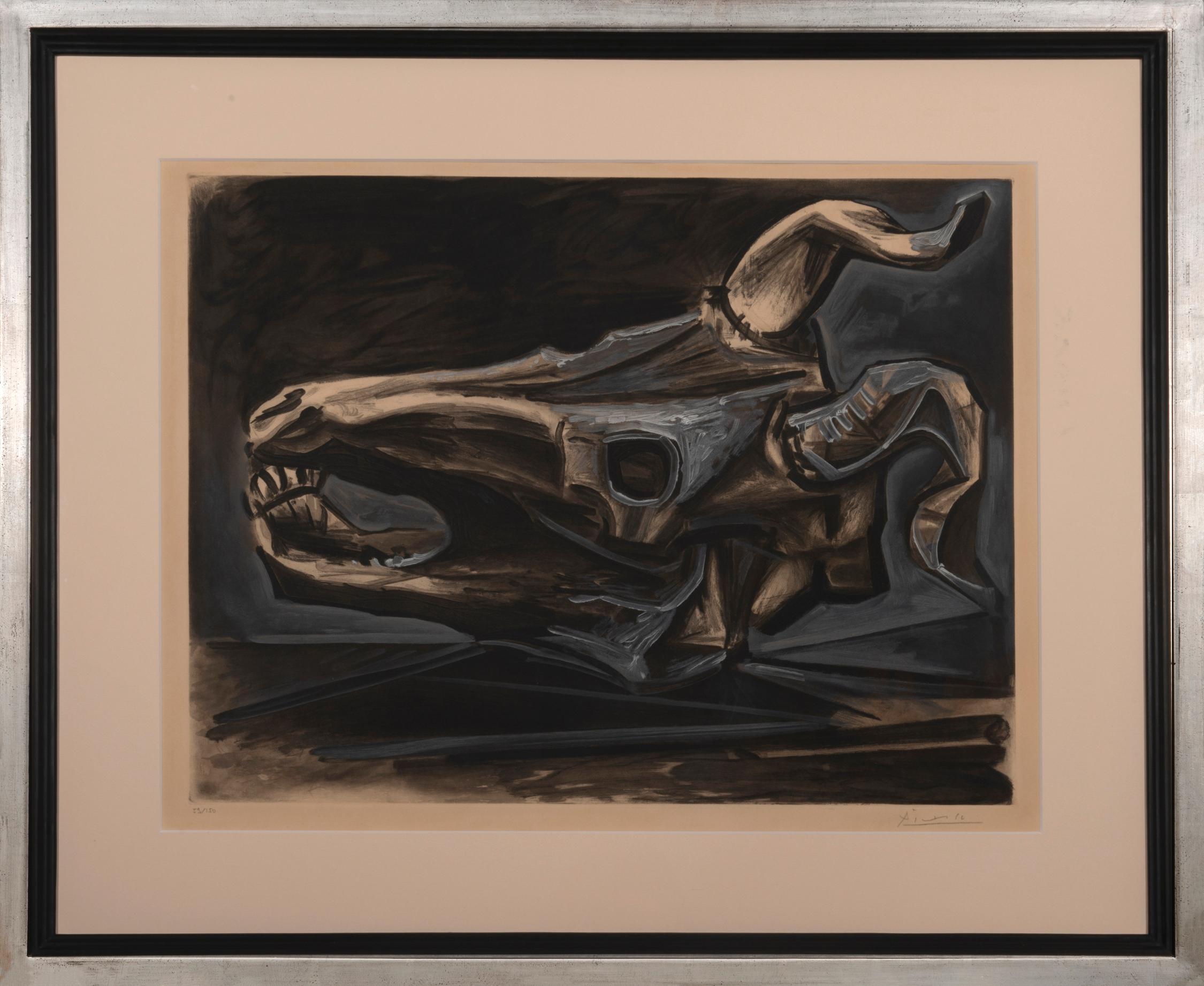 Goat Skull on the Table (Crâne de chèvre sur la table) - Print by Pablo Picasso