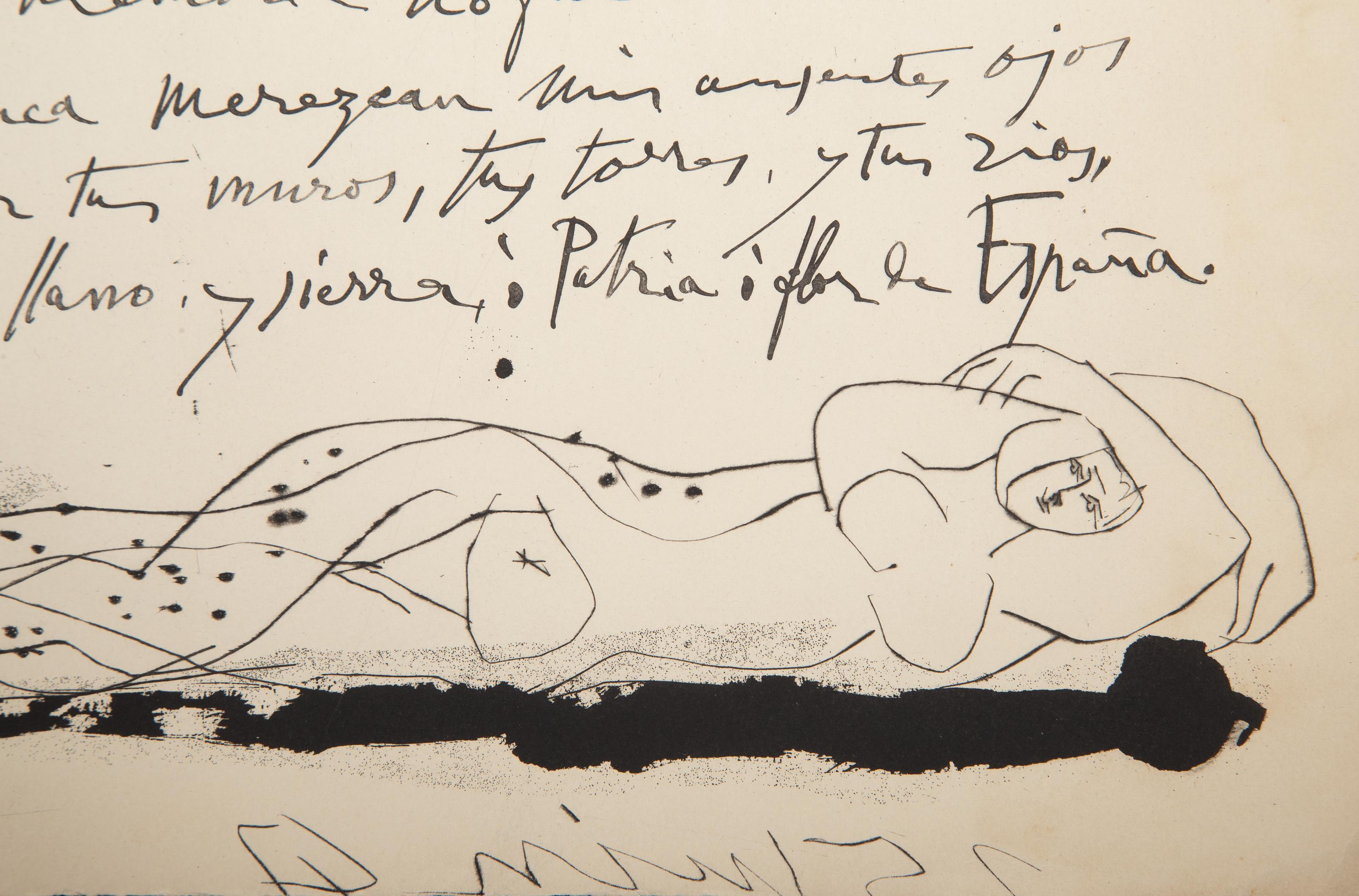Gongora (Soneto Heroico), Etching by Pablo Picasso 1