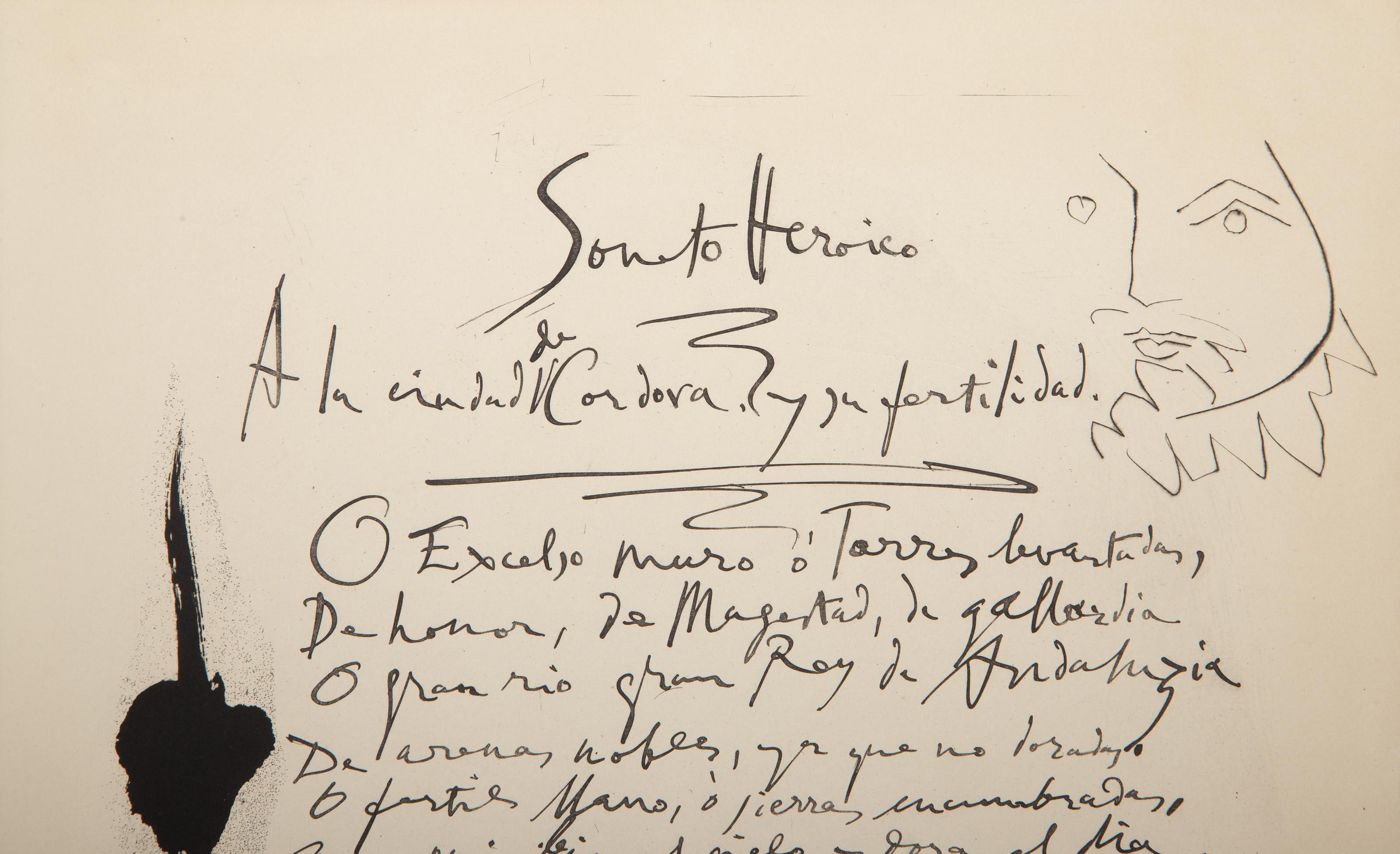 Gongora (Soneto Heroico), Etching by Pablo Picasso 2