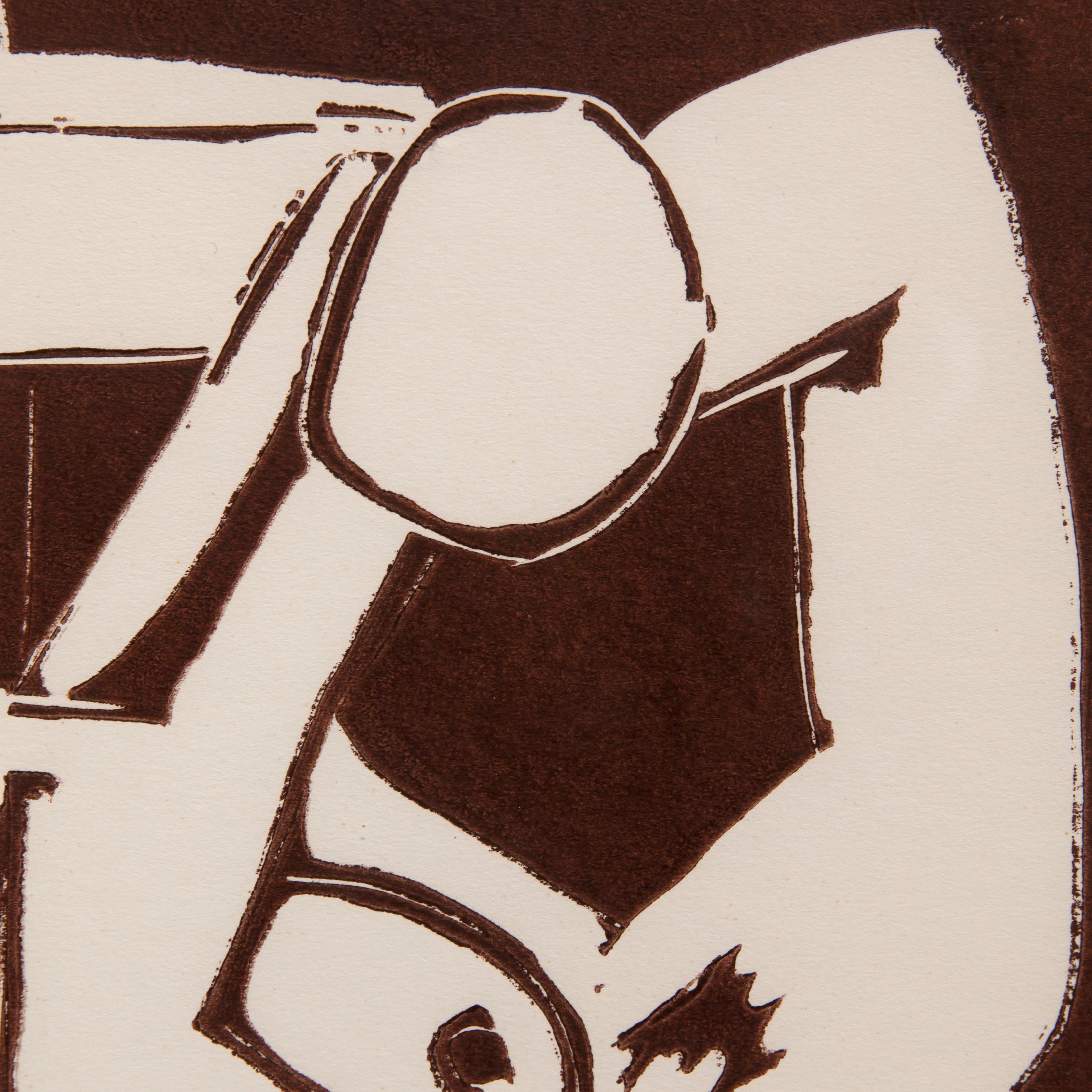 Grand nu debout - Pablo Picasso, abstract, linocut, mid-20th century For Sale 1