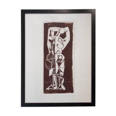 Grand nu debout - Pablo Picasso, abstract, linocut, mid-20th century