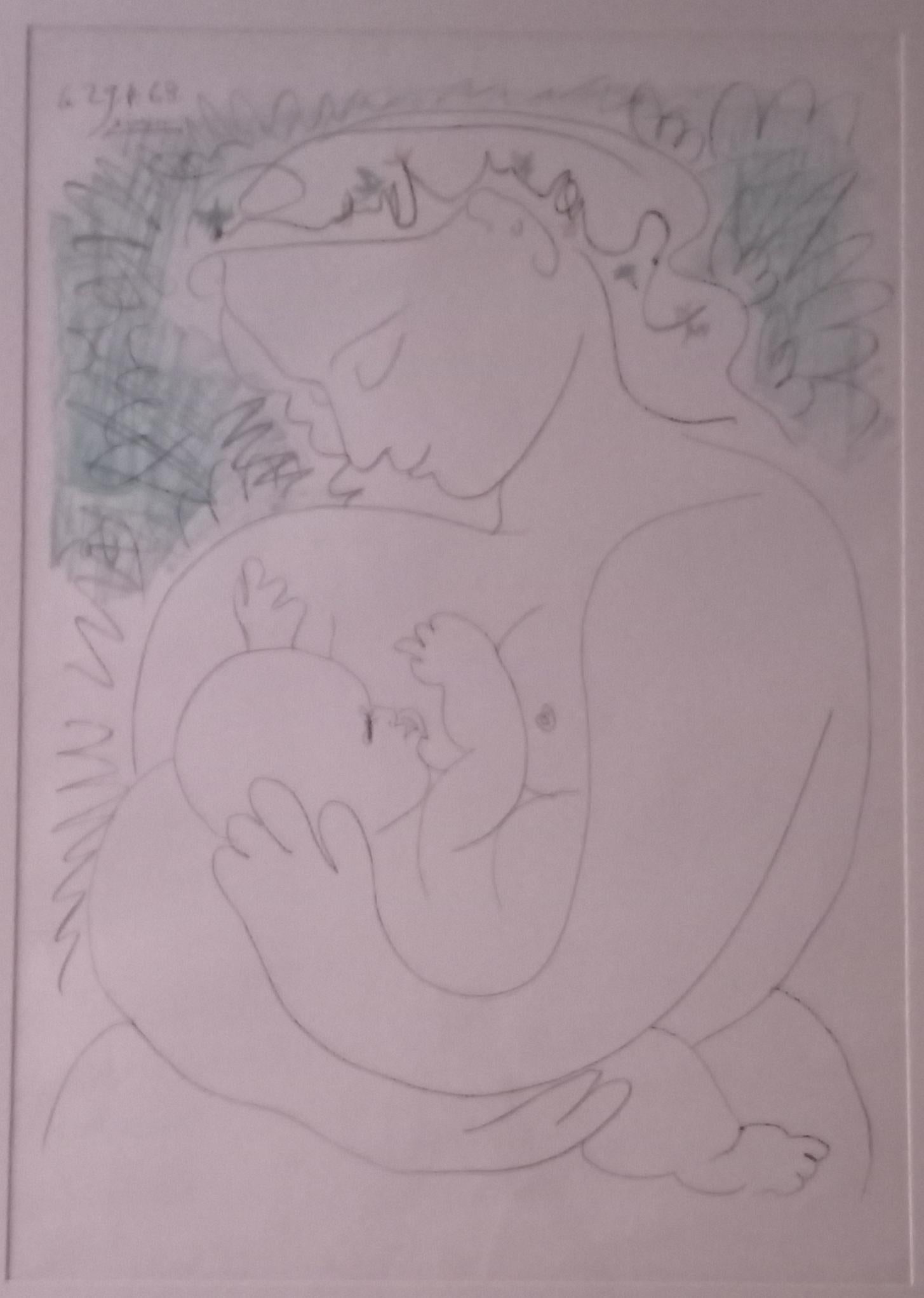 Grande Maternité – Print von Pablo Picasso