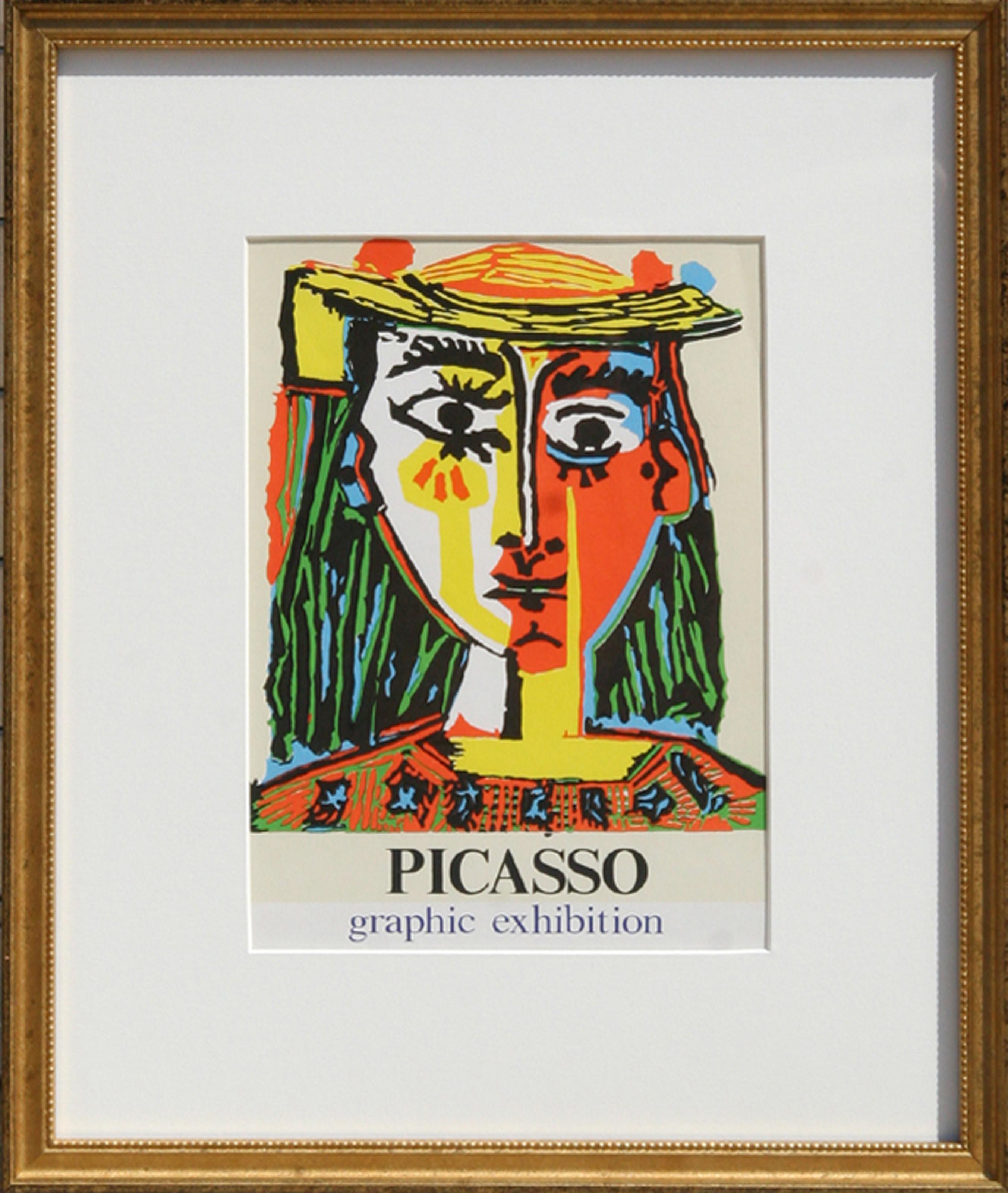 Pablo Picasso, Español (1881 - 1973) - Exposición Gráfica: Galería Internacional. Año: circa 1975, Medio: Cartel Litografía, Tamaño: 33,02 cm x 22,86 cm, Tamaño del marco: 18 x 15 pulgadas, Referencia: Figura 239 en;" Picasso en sus Carteles: Imagen
