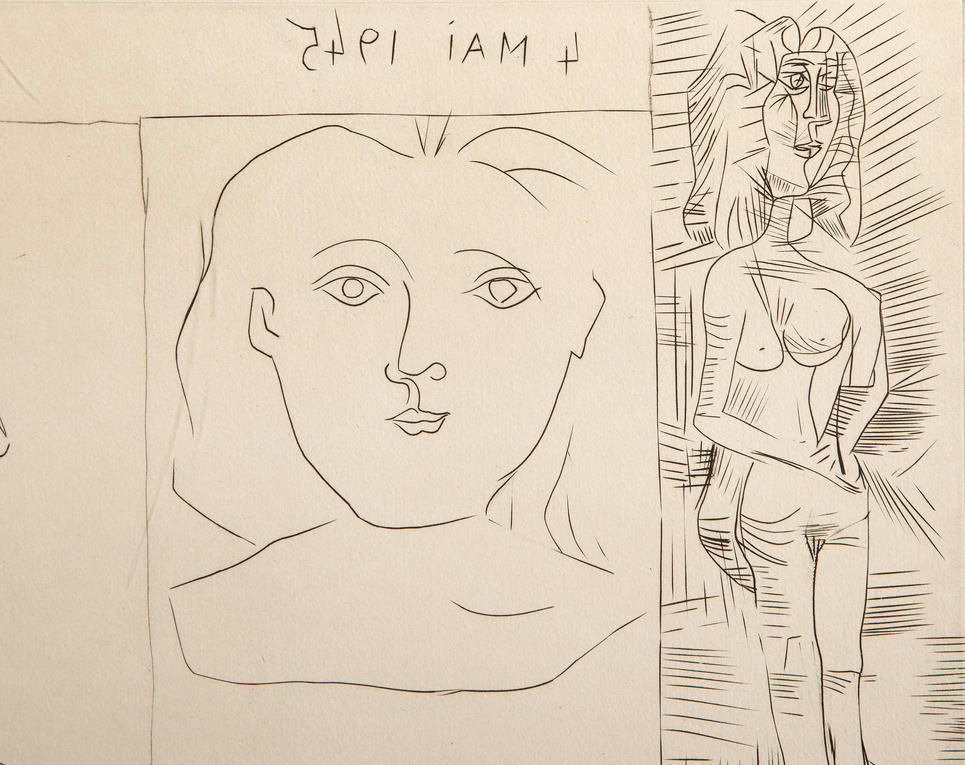 Gravure Au Burin 1945, Etching by Pablo Picasso For Sale 1