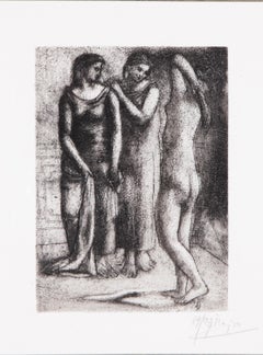 «Groupe de Trois Femmes» (Grupo de tres mujeres) - Aguafuerte, ejemplar n.º 64/100, 1922