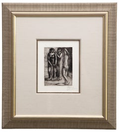 «Groupe de Trois Femmes» (Grupo de tres mujeres) - Aguafuerte, ejemplar n.º 64/100, 1922