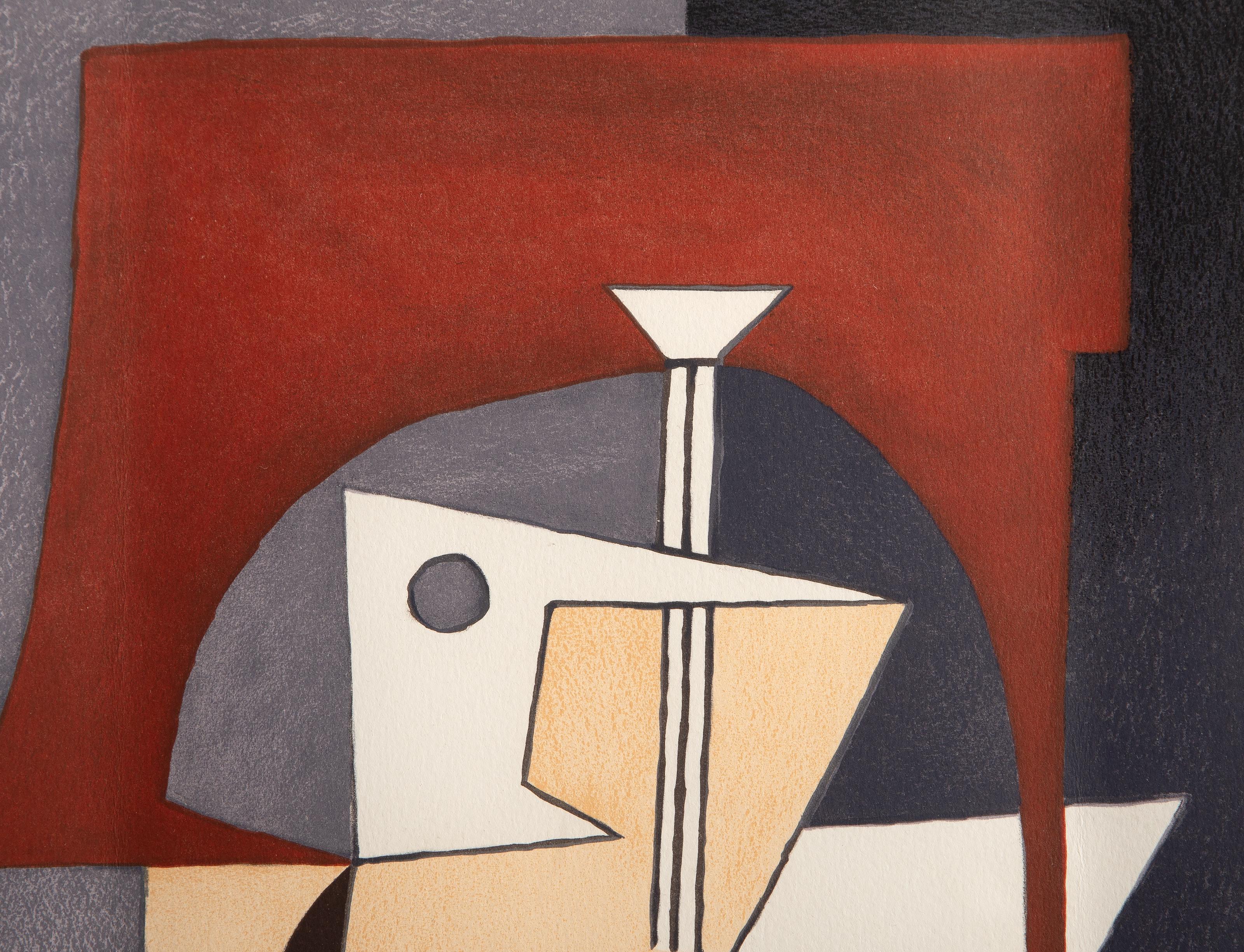 Guitare et Partition, kubistische Lithographie nach Pablo Picasso im Angebot 3