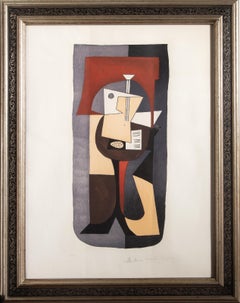 Guitare et Partition, kubistische Lithographie nach Pablo Picasso