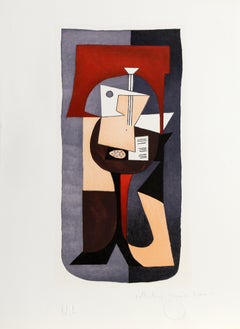Vintage Guitare et Partition, Cubist Lithograph by Pablo Picasso