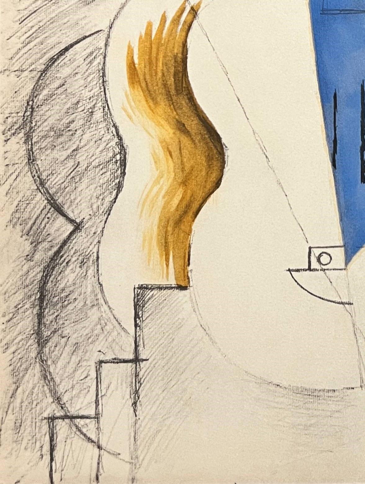 Guitare - Beige Print by Pablo Picasso