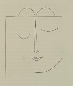 Half-Square Head of a Woman with Closed Eyes and Full Lips, Carmen Plate XXVII