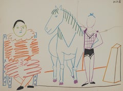 Harlequin and the Horse trainer - Lithograph (Mourlot)