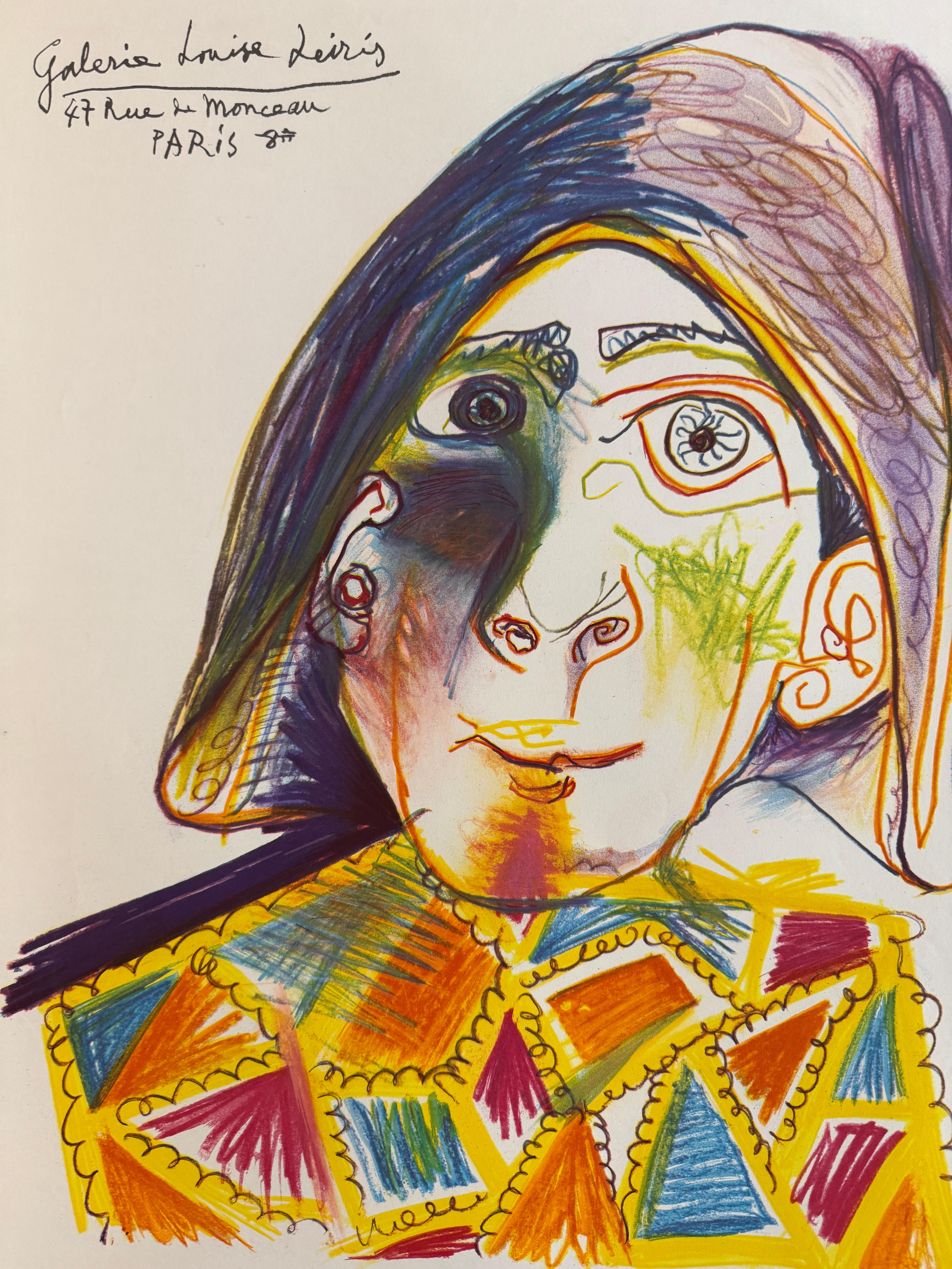 Harlequin - Galerie Louise Leiris by Pablo Picasso, 1971 For Sale 2