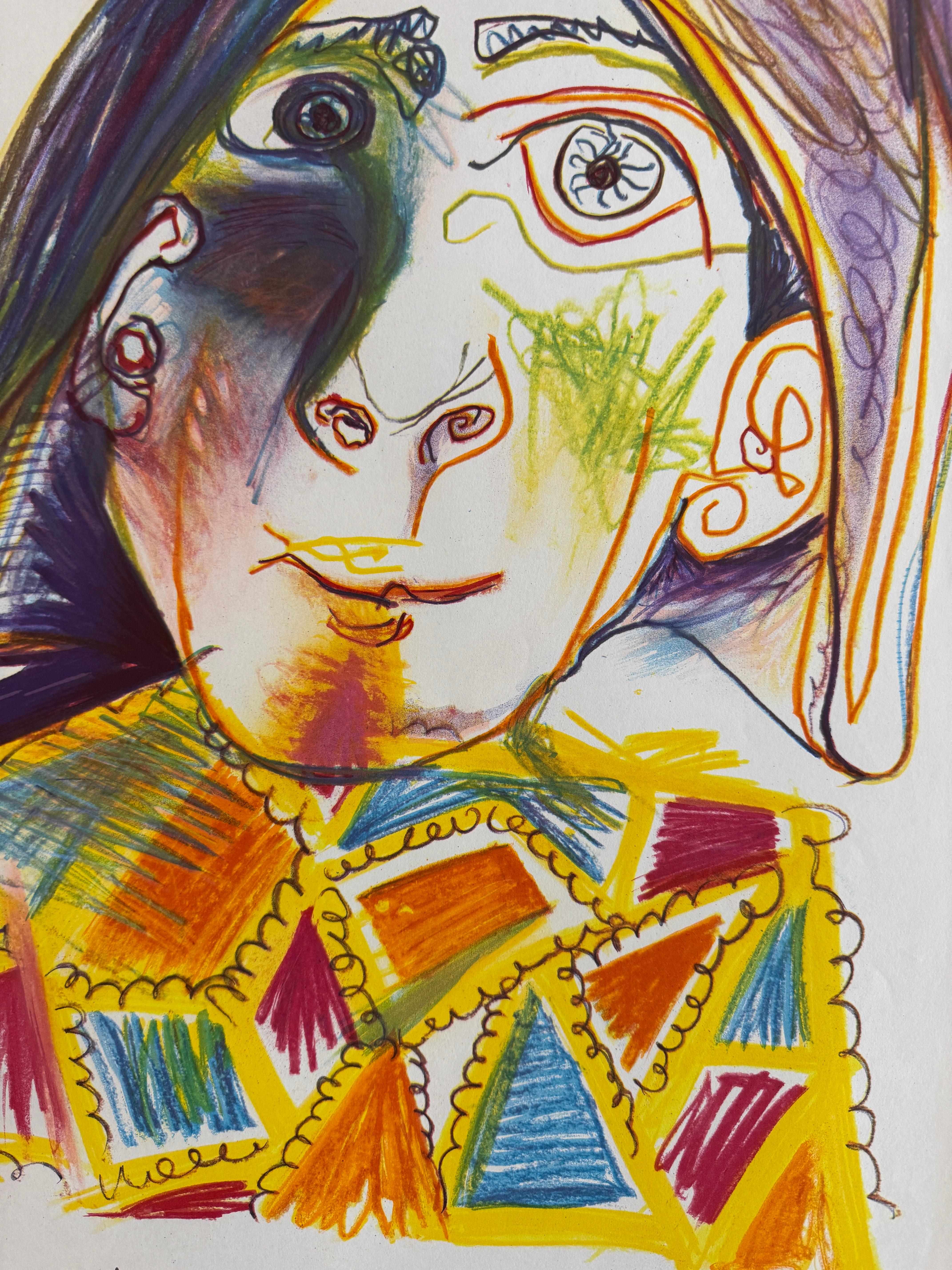 Harlequin - Galerie Louise Leiris by Pablo Picasso, 1971 For Sale 3