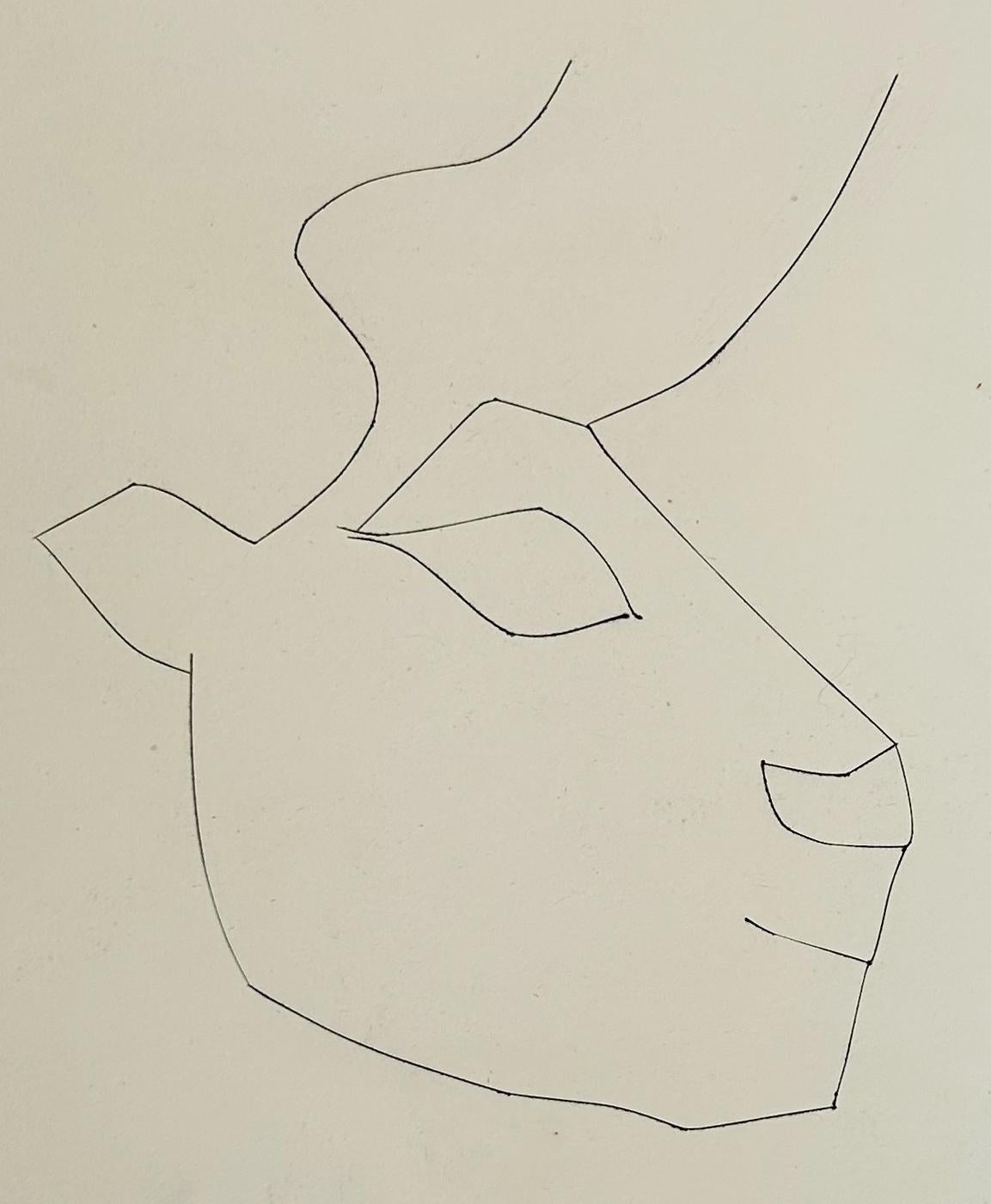 Kopf eines Kalbs (Teller XXXVI), von Carmen