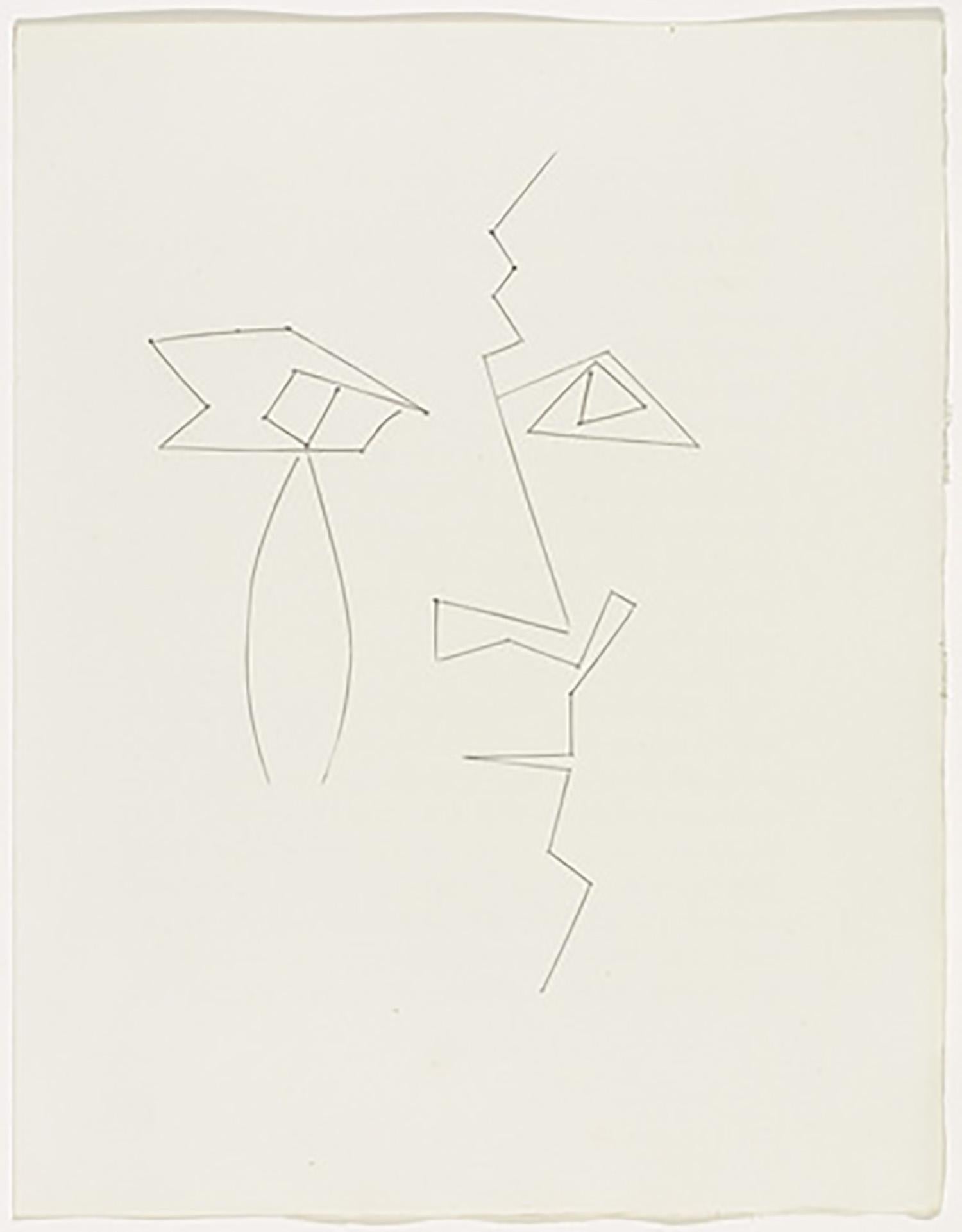 Head of a Man in Broken Lines (Plate XXXIV) - Print by Pablo Picasso