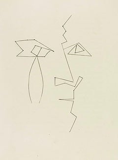 Head of a Man in Broken Lines (Plate XXXIV)
