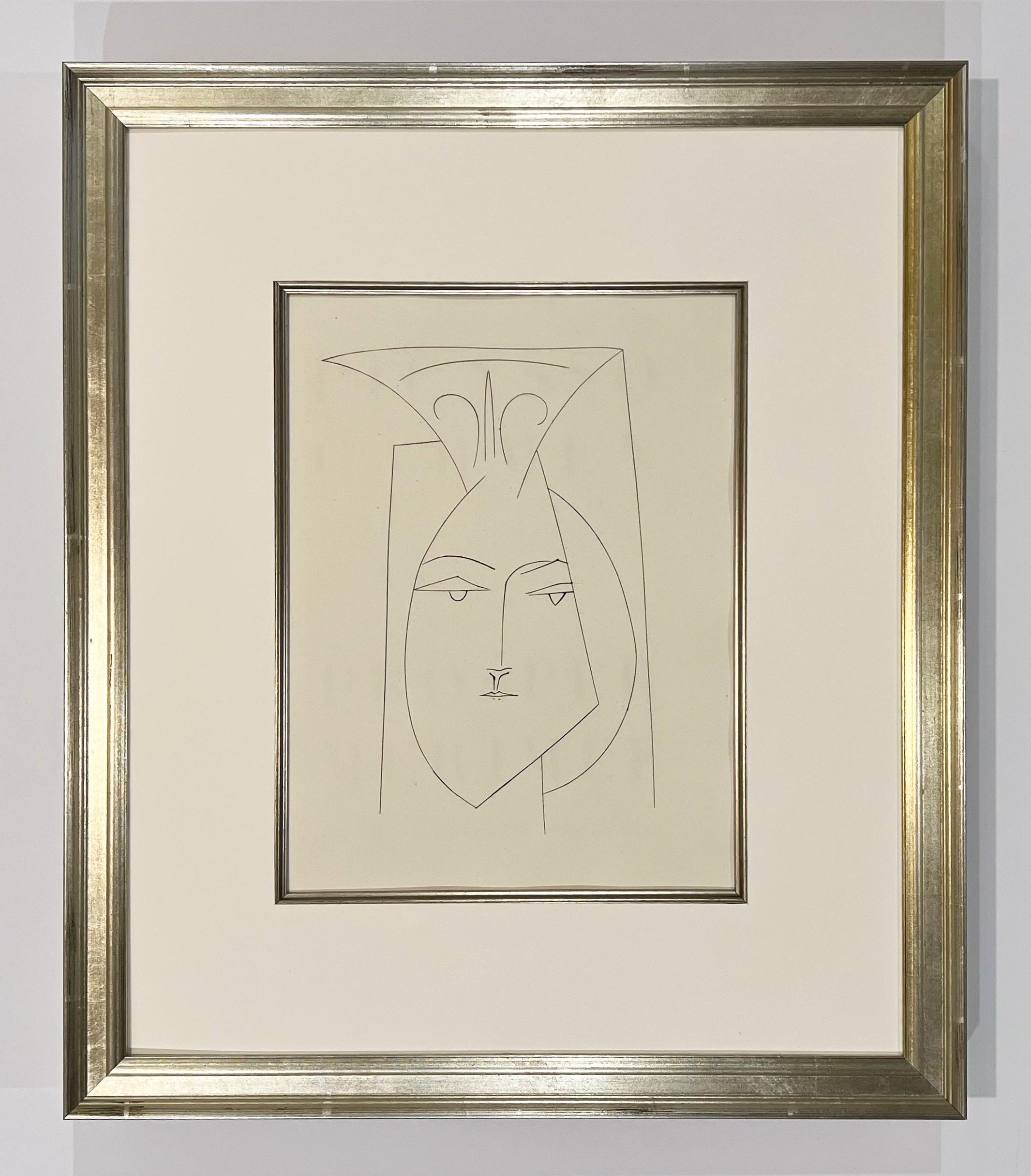 Testa di donna con mantiglia (Piastra I), da Carmen - Print di Pablo Picasso