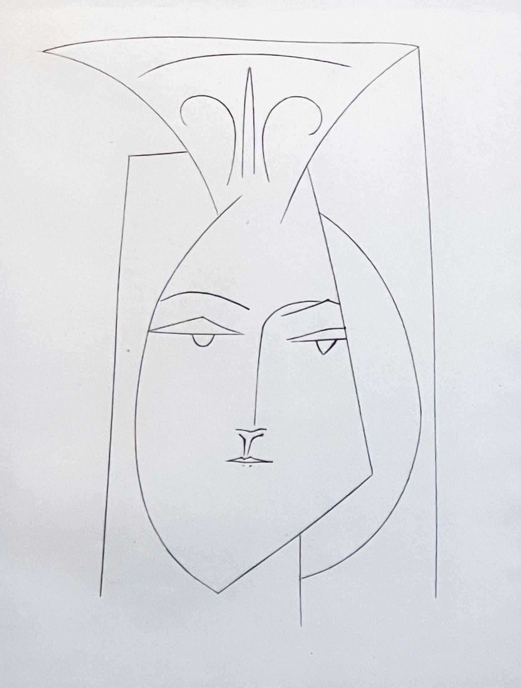 Head of a Woman with Mantilla (Plate I), from Carmen - Print by Pablo Picasso