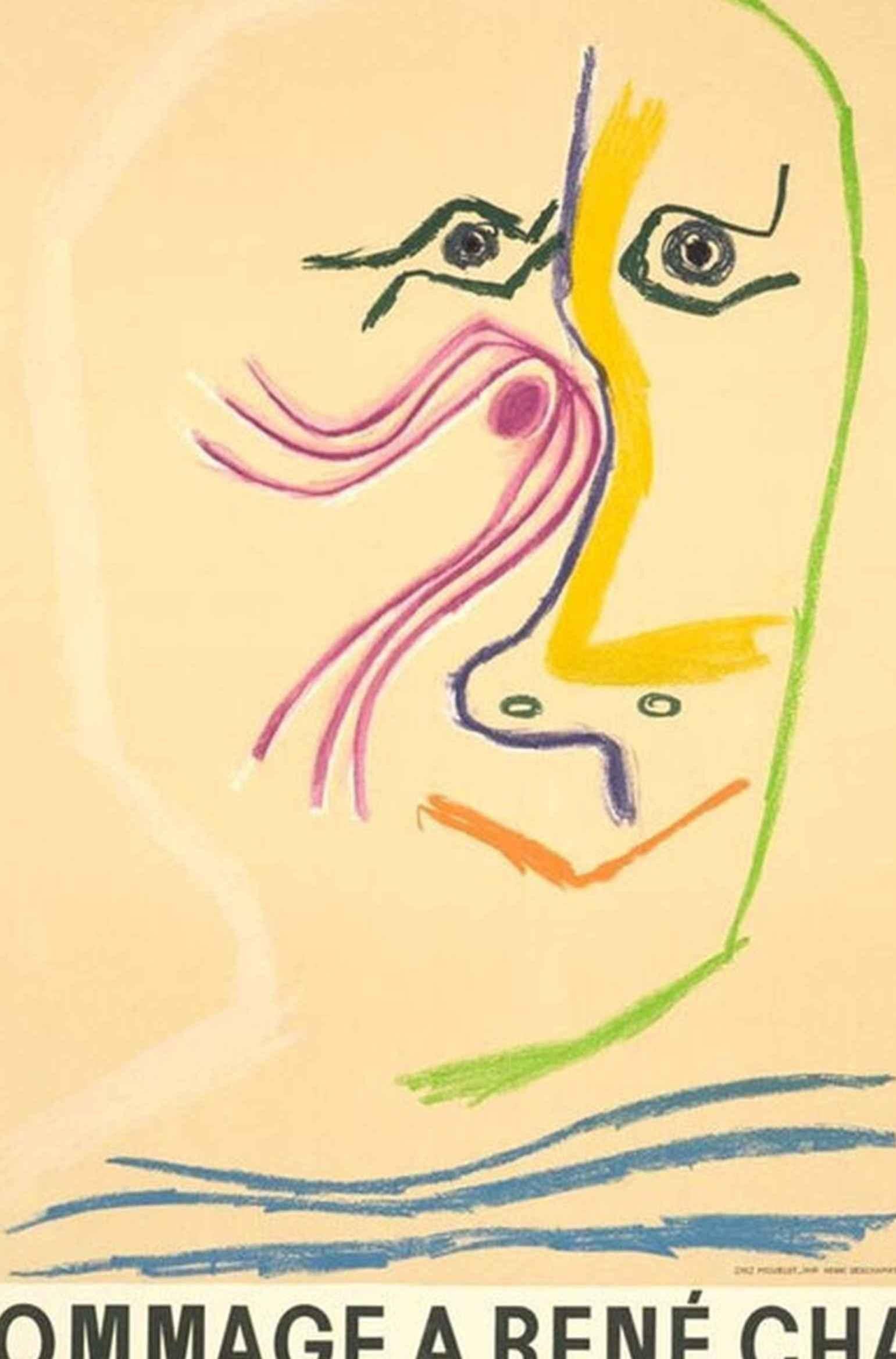 Hommage a Rene Char litografato da Moulot Imprimerie - Print di Pablo Picasso