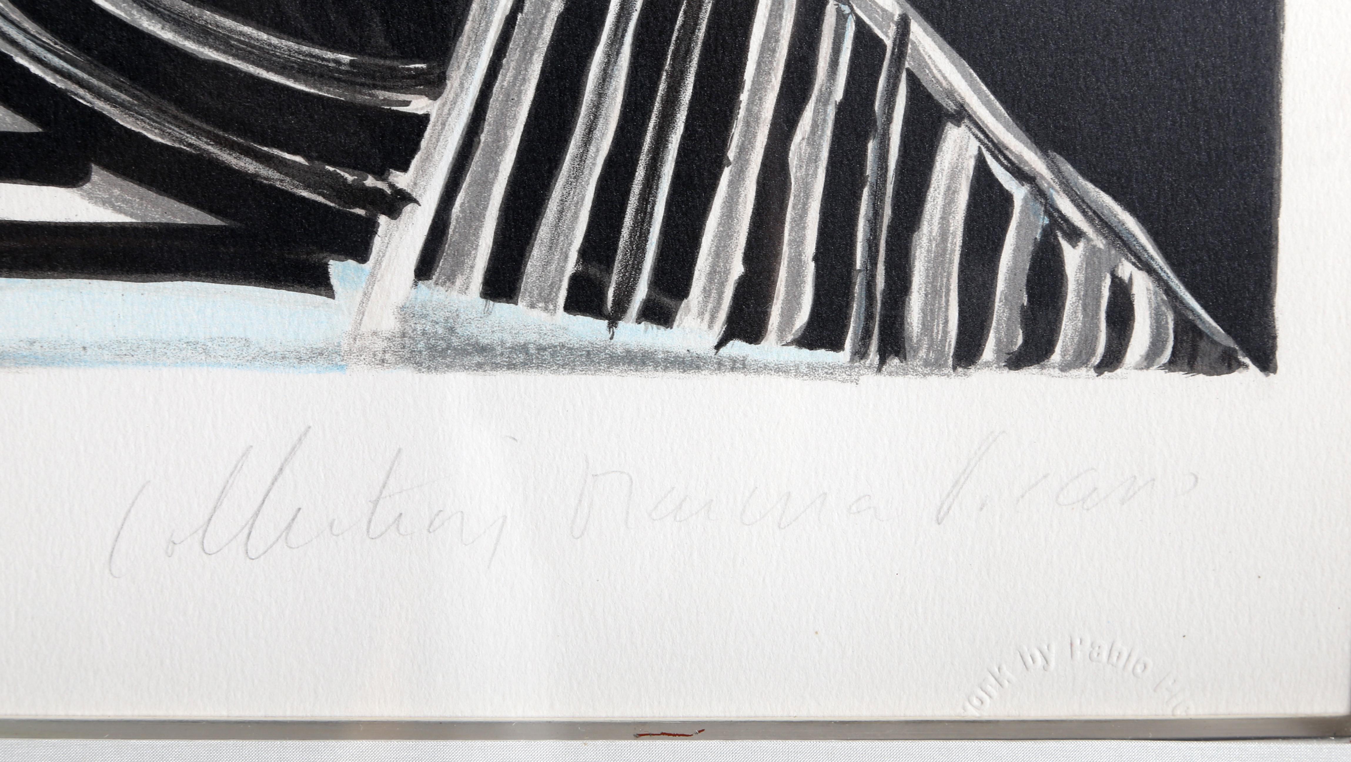 Homme au Cornet, lithographie cubiste d'après Pablo Picasso en vente 3