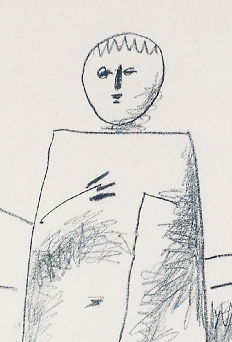 Homme couche et femme accroupie - Print by Pablo Picasso