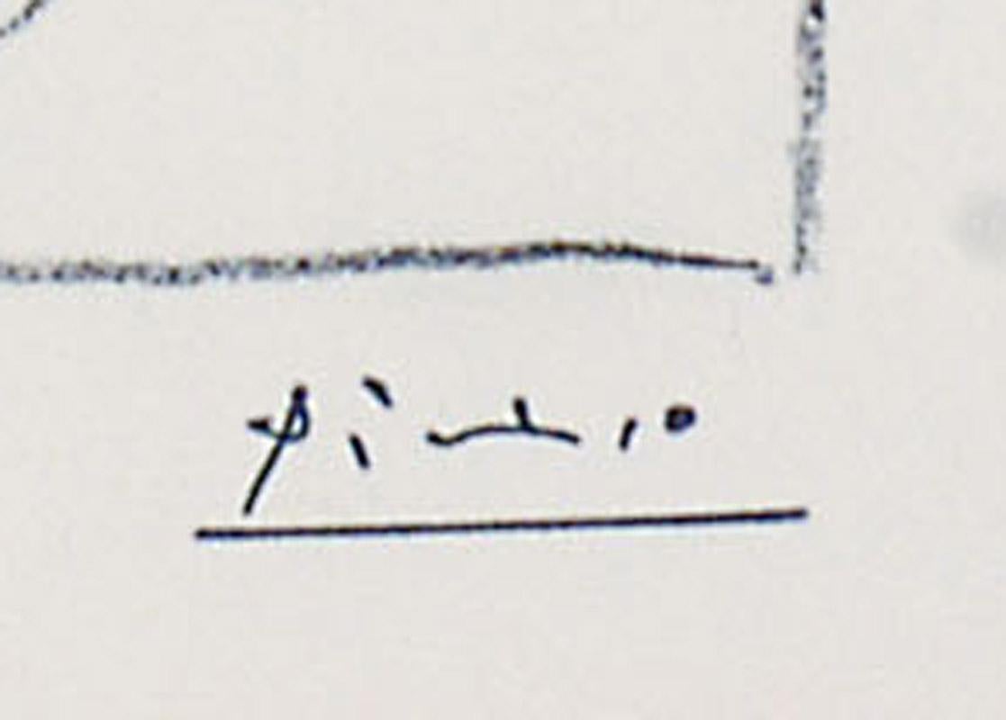 Homme couche et femme accroupie
Lithographie sur papier Arches, 1956
Tampon de signature en bas à droite (voir photo)
Annoté au crayon en bas à gauche : 