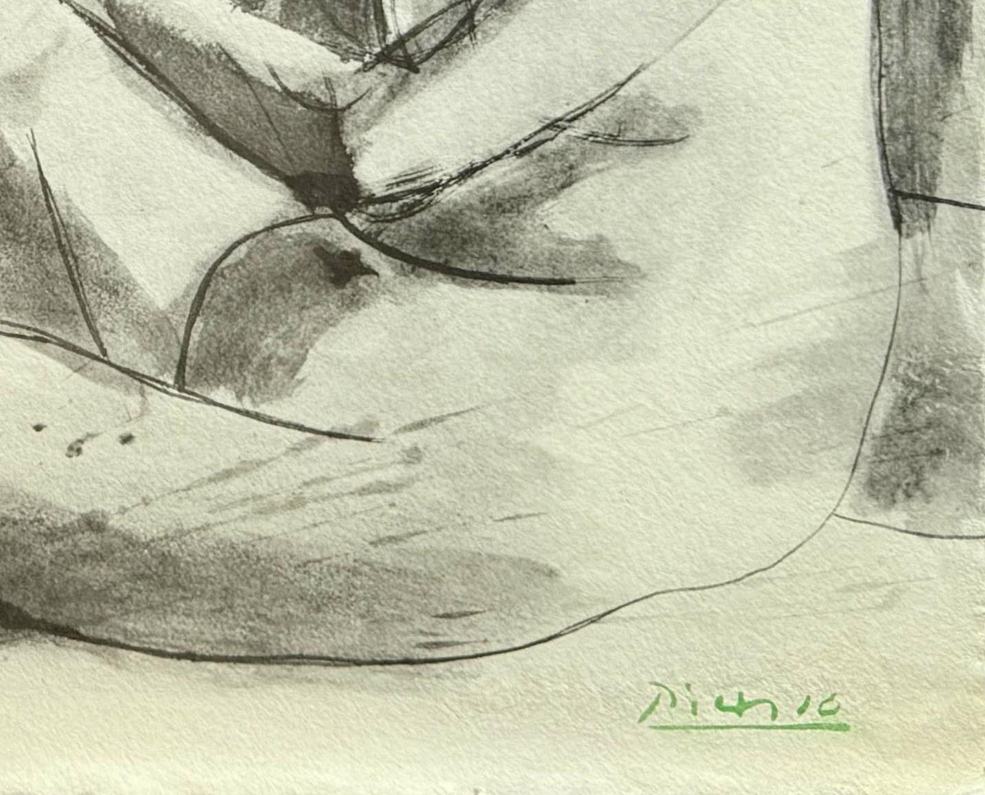 Homme couché et femme assise For Sale 3
