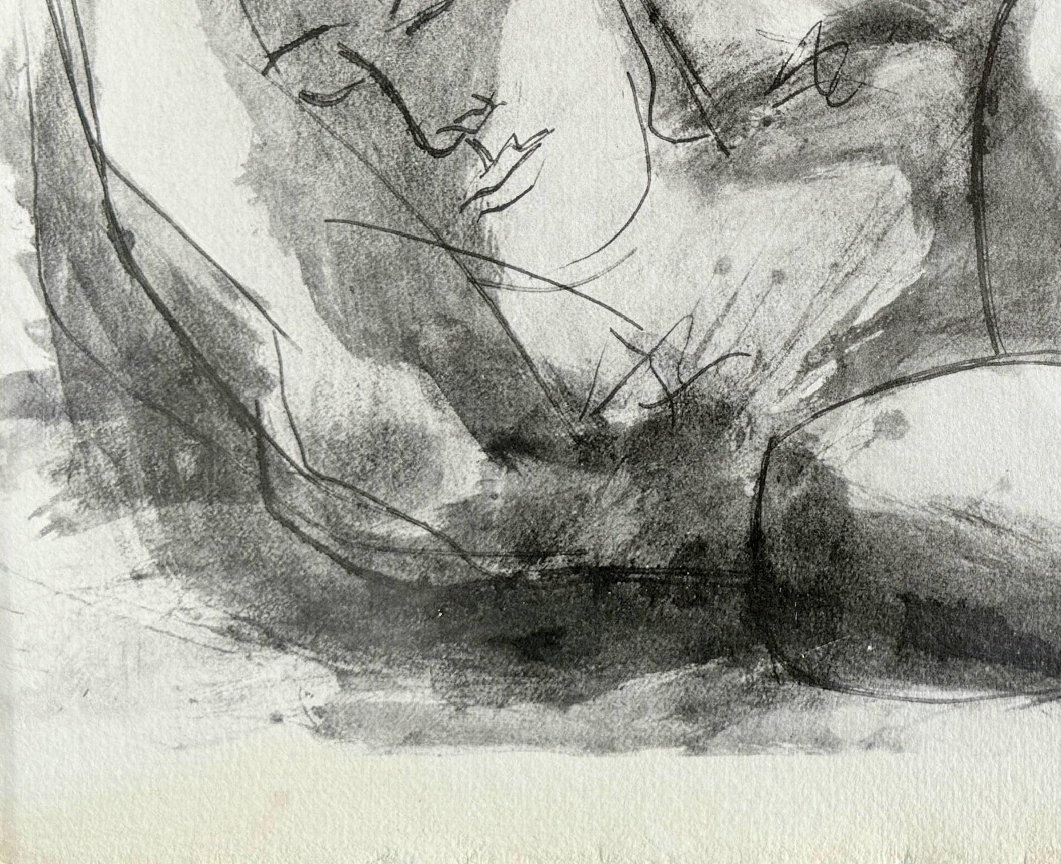 Homme couché et femme assise For Sale 3