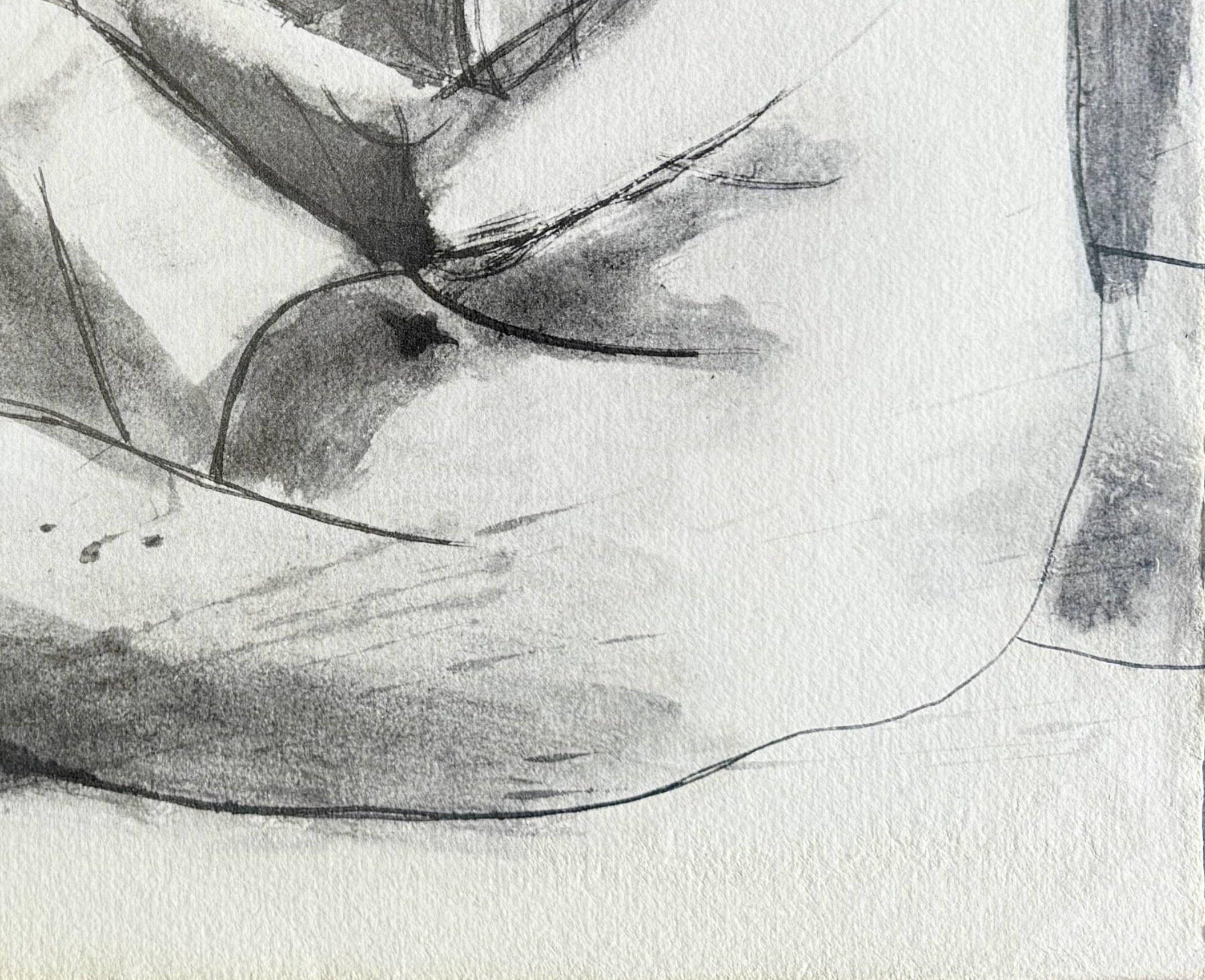 Homme couché et femme assise For Sale 4