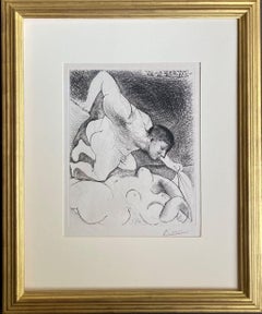 Homme dévoilant une Femme. (Man unveiling a woman).