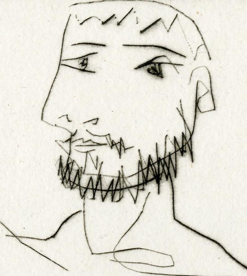 Homme Nu Debout avec un Cheval - Print de Pablo Picasso