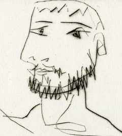 Homme Nu Debout avec un Cheval