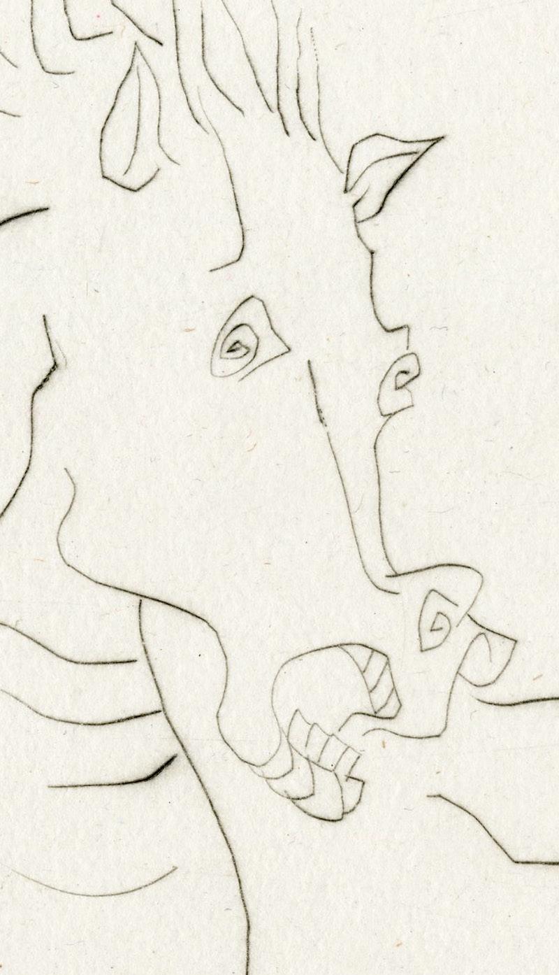 Homme Nu Debout avec un Cheval en vente 1