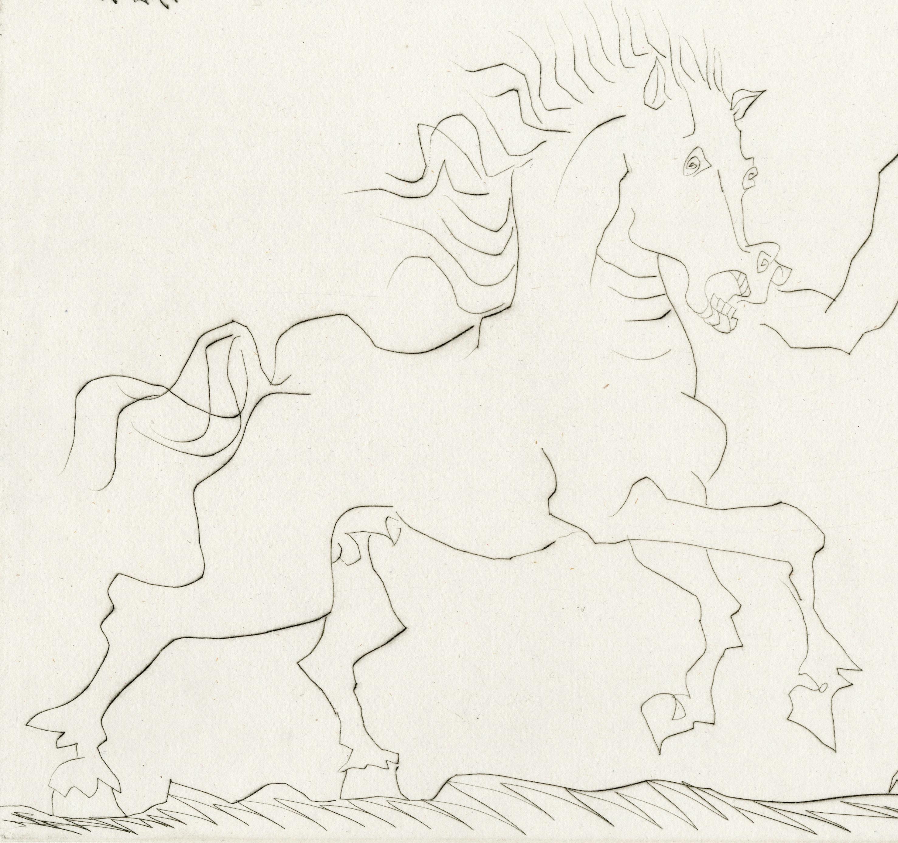 Homme Nu Debout avec un Cheval en vente 2