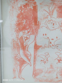 THE PERSONAGES OF THE CIRC - Lithograph on paper signed Picasso, Italy 1950s