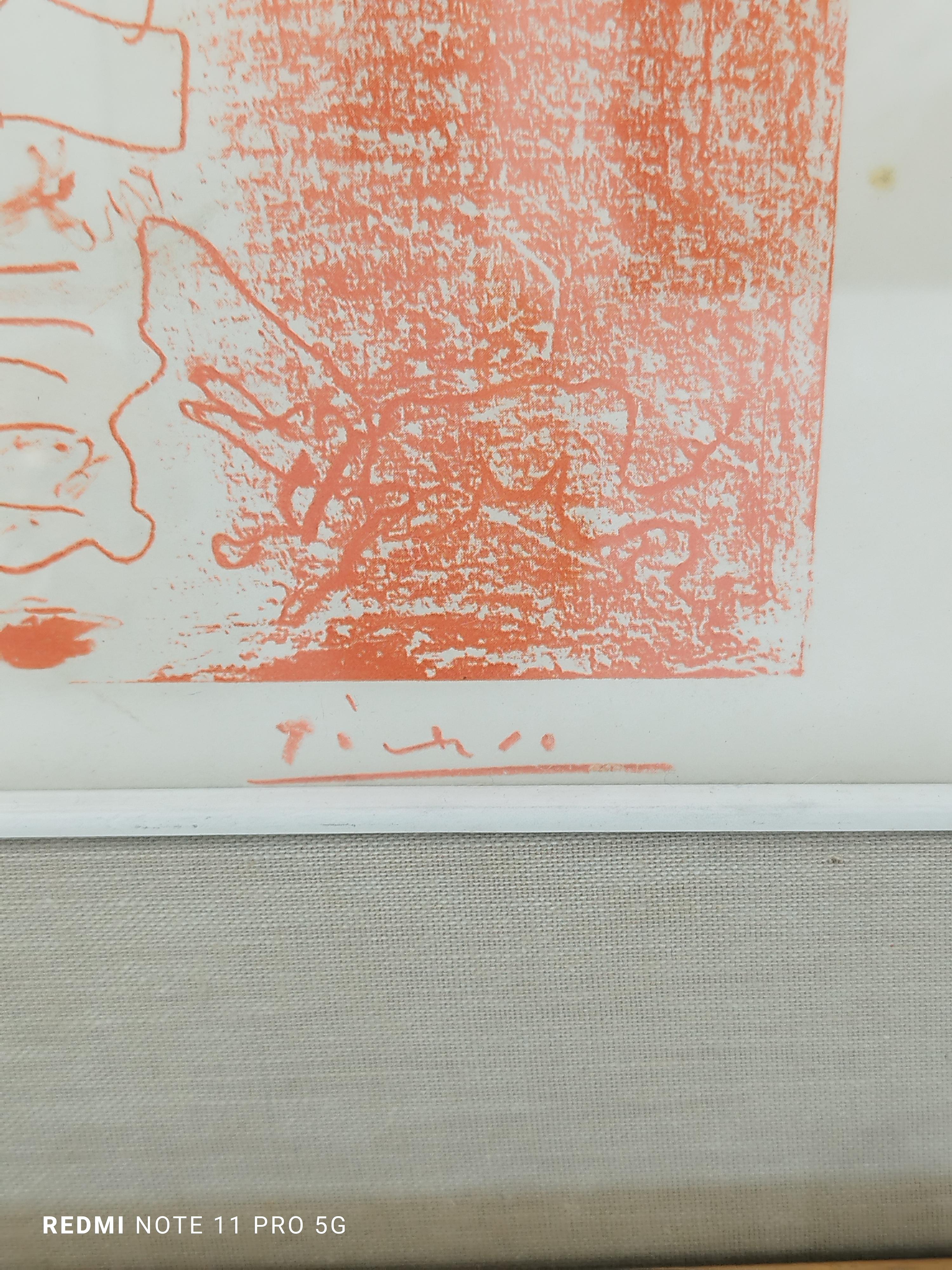 LOS PERSONAJES DEL CIRCO - Litografía sobre papel firmada Picasso, Italia años 50 2