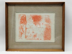 LOS PERSONAJES DEL CIRCO - Litografía sobre papel firmada Picasso, Italia años 50