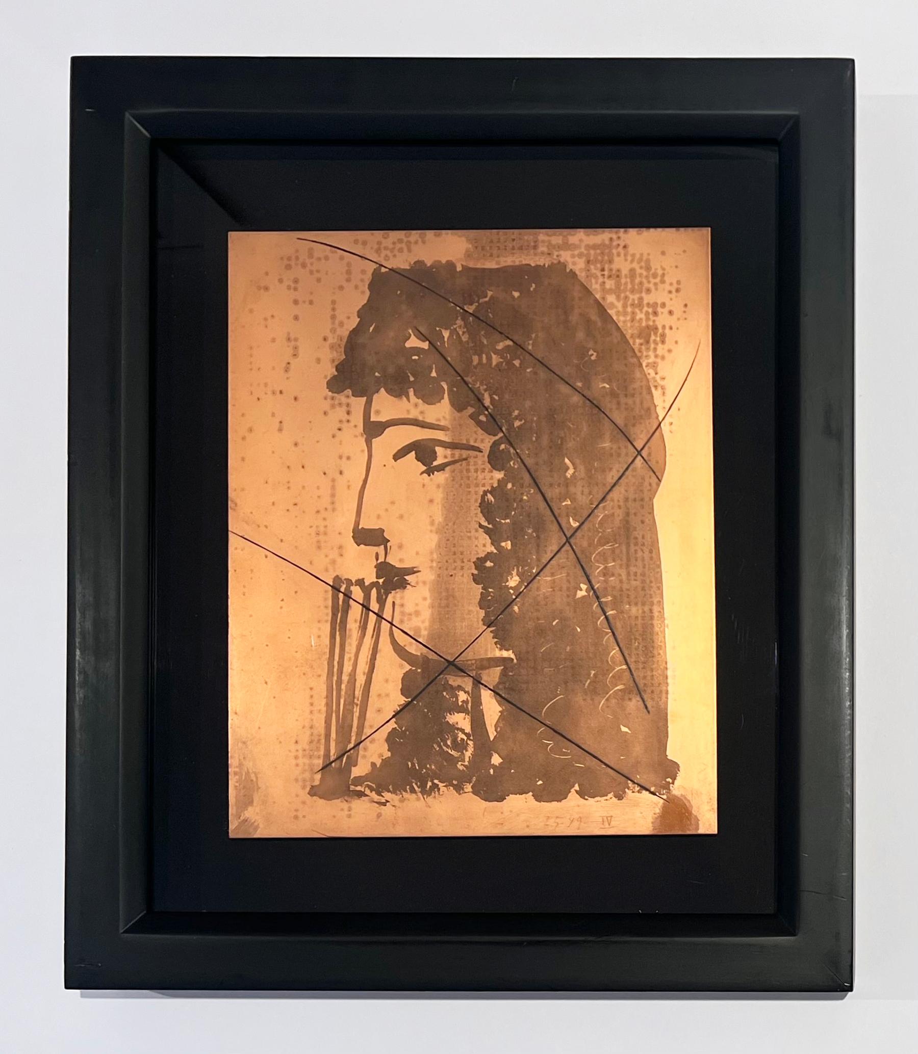 In Profile (de Profil), Kupfer-Aquatinta-Platte von 1949 Carmen – Print von Pablo Picasso