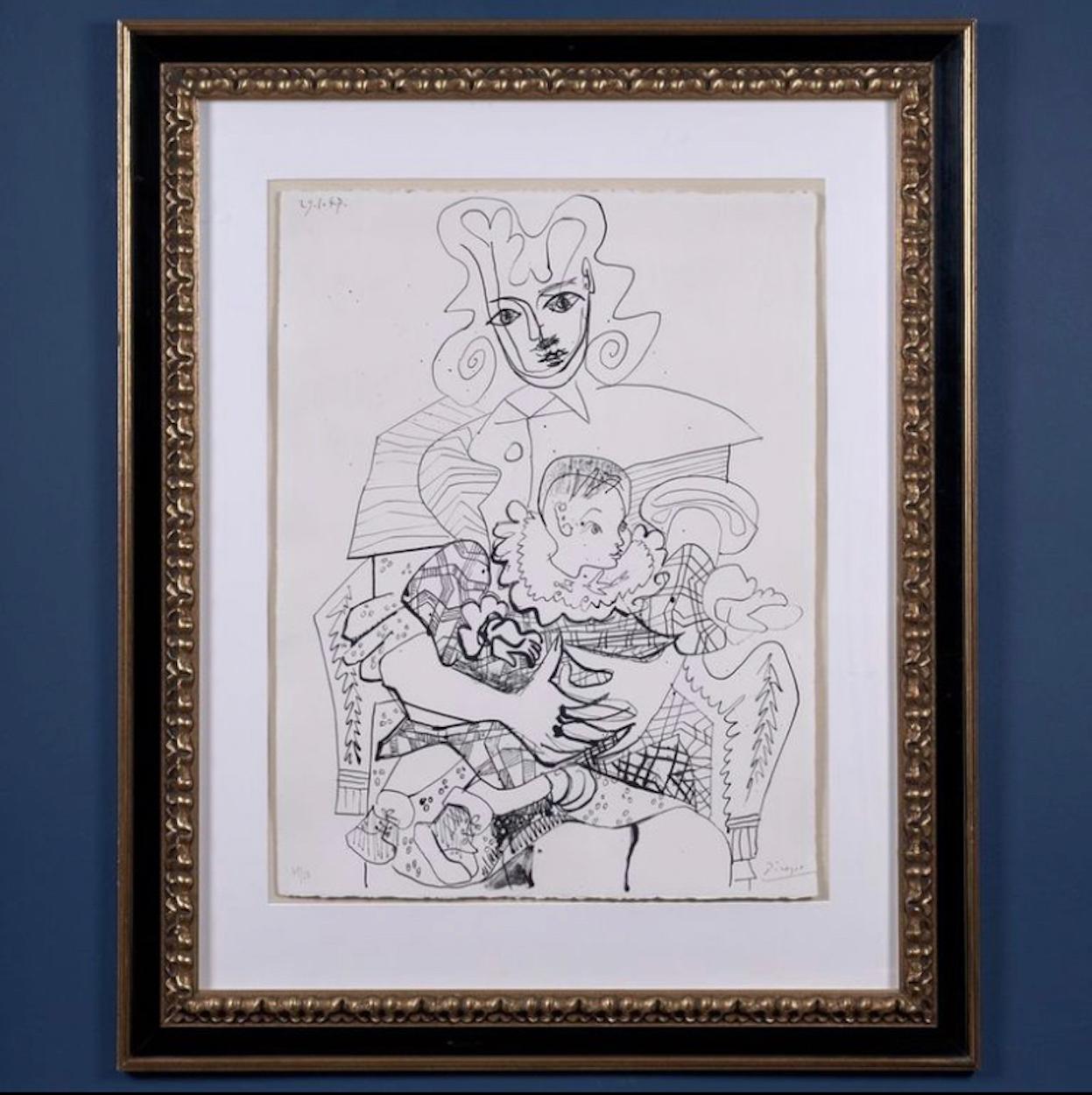 Ines et son Enfant - Print by Pablo Picasso