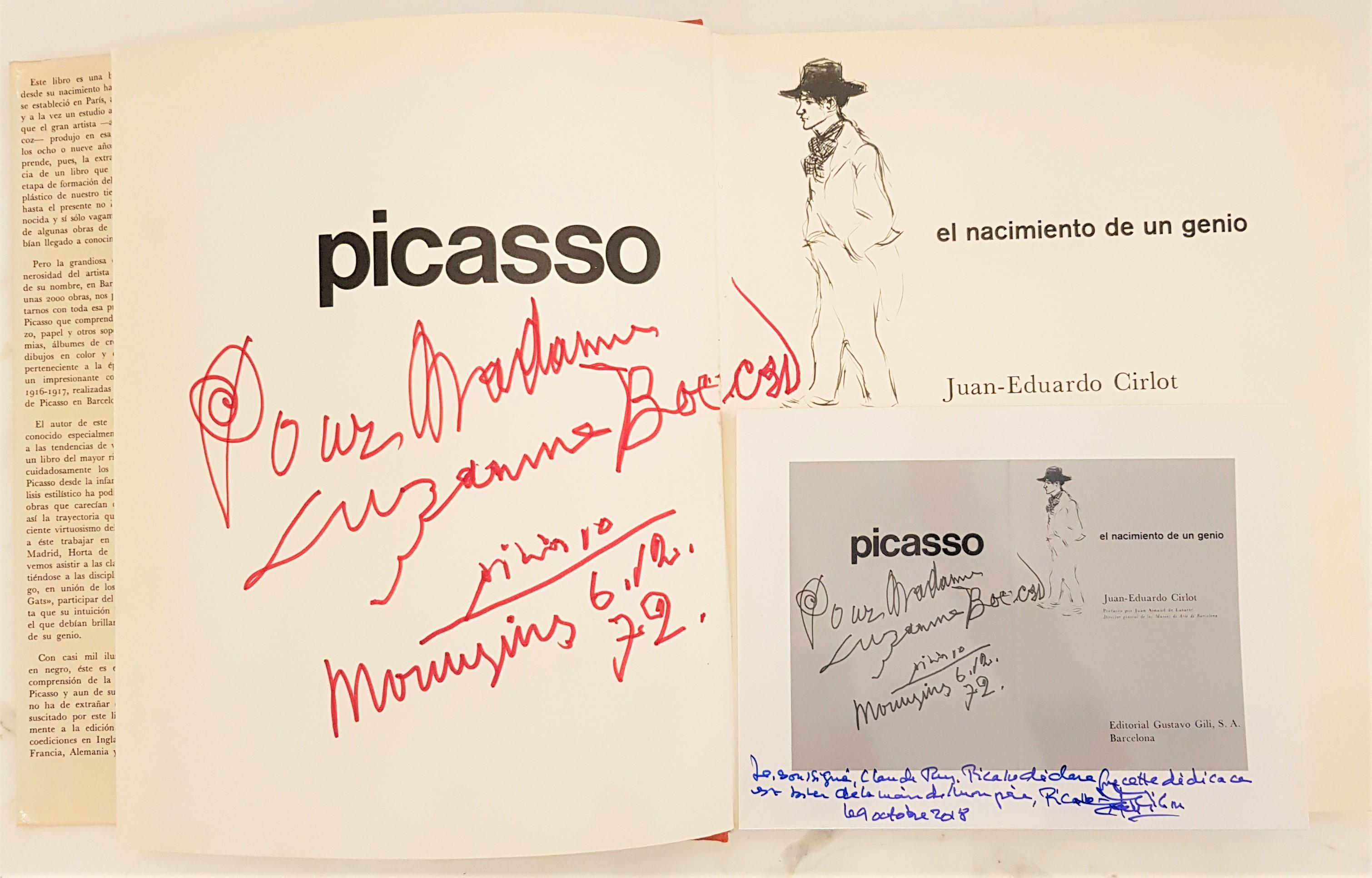 Inscribed and Signed Picasso Book "Picasso, el nacimiento de un genio" 1972 - Print by Pablo Picasso