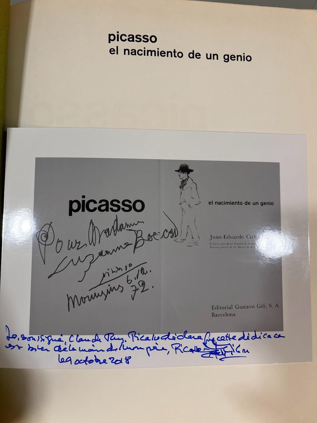 Inscribed and Signed Picasso Book 'Picasso, el nacimiento de un genio' 1972 For Sale 2