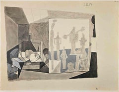 Vintage Interior - Photolithograph after Pablo Picasso - 1957